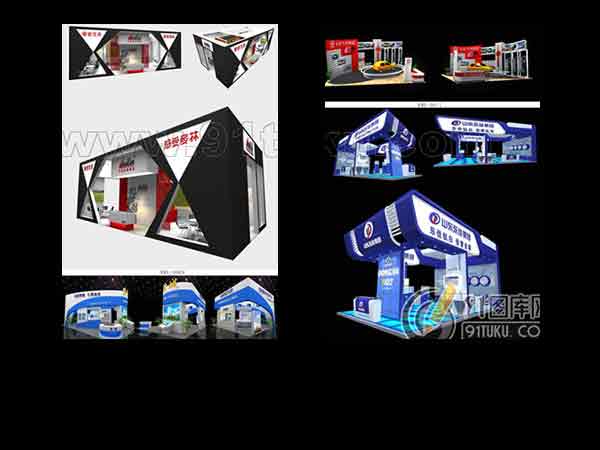 Exhibition booth 3d model free